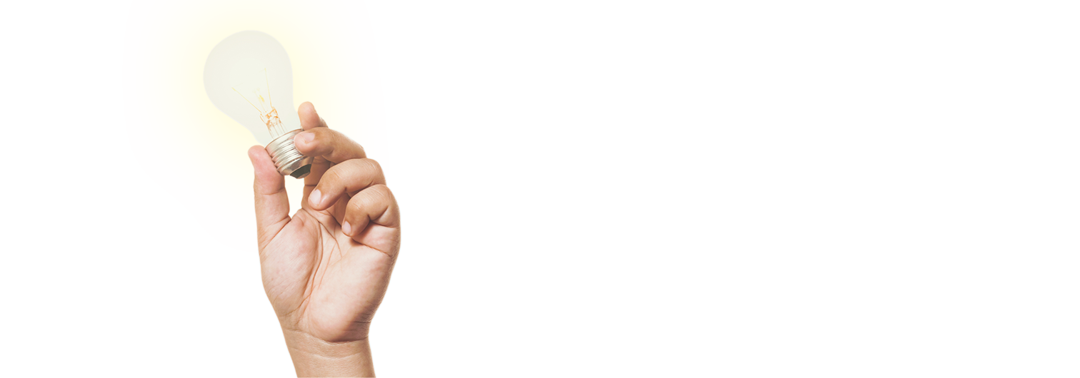 hand holding lightbulb